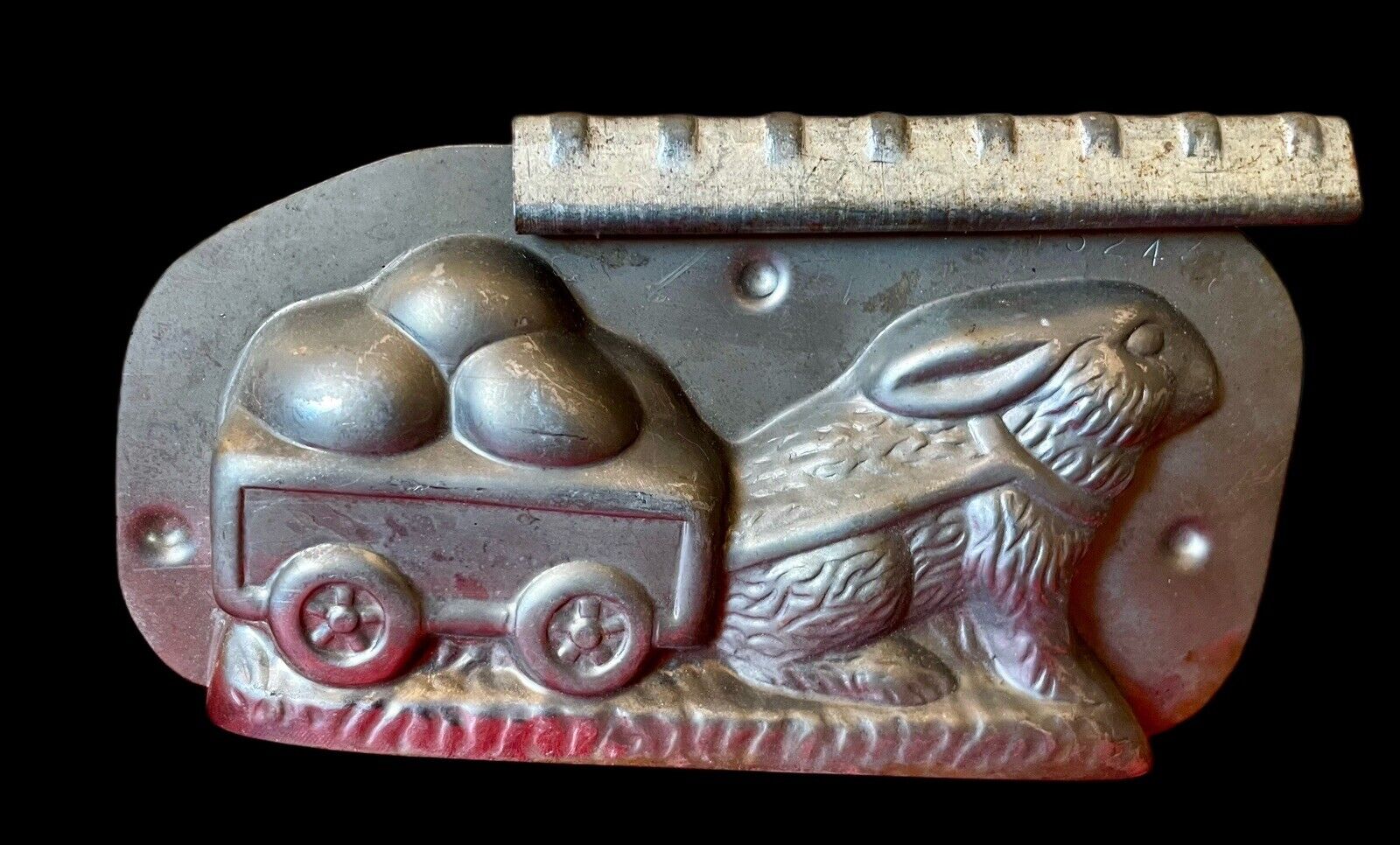 Antique Bunny And Wagon Chocolate Mold