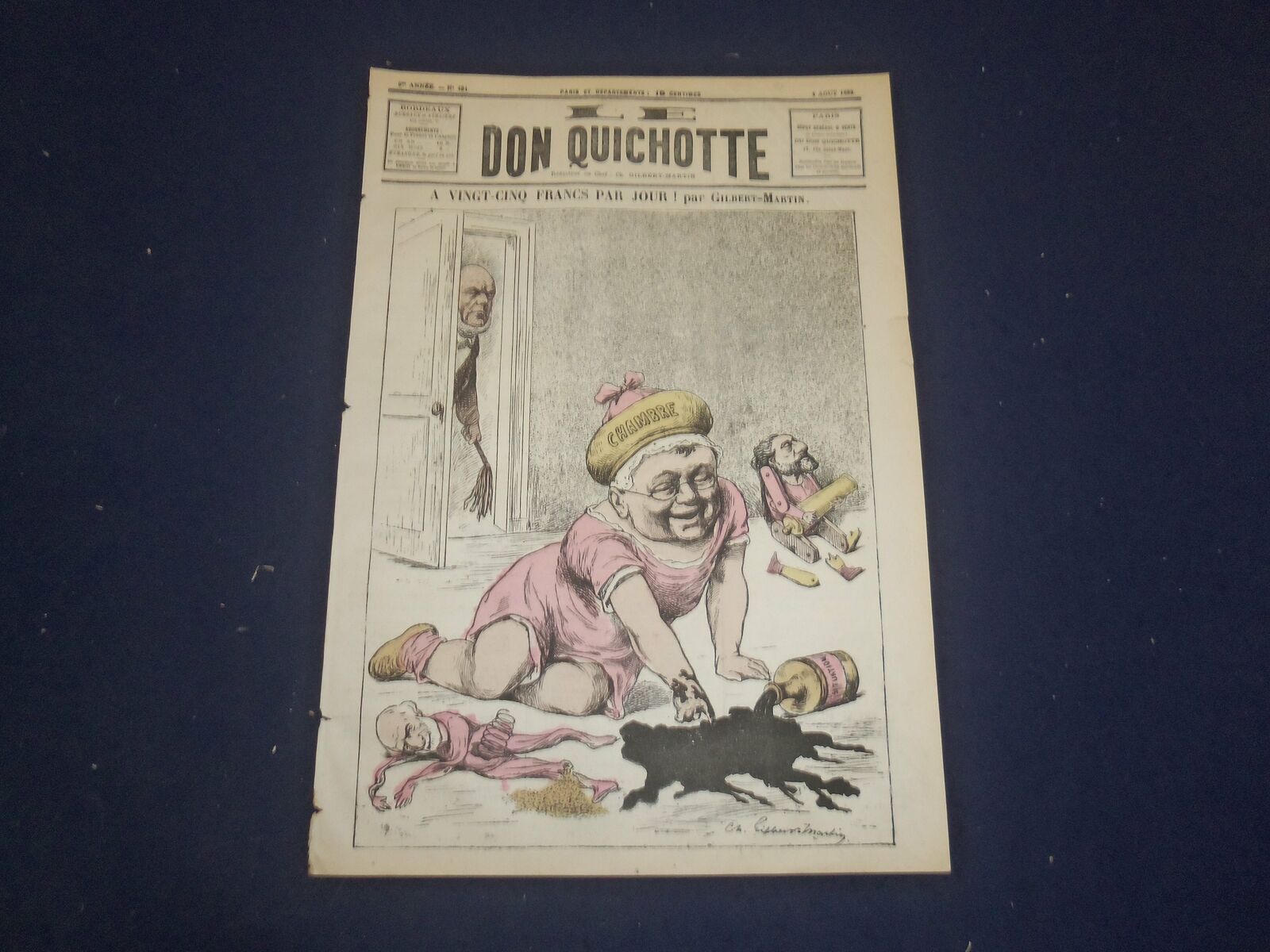 1882 AUGUST 4 LE DON QUICHOTTE NEWSPAPER - A VINGT-CINQ FRANCS- FRENCH - FR 3325