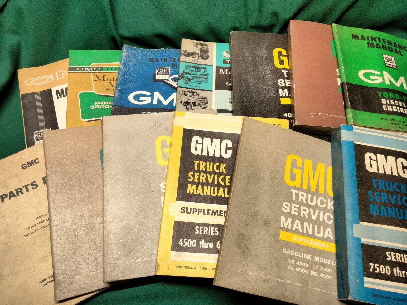 Lot of 13 Original Vintage 1960's GMC Automotive Service Manuals  ~  WOW**