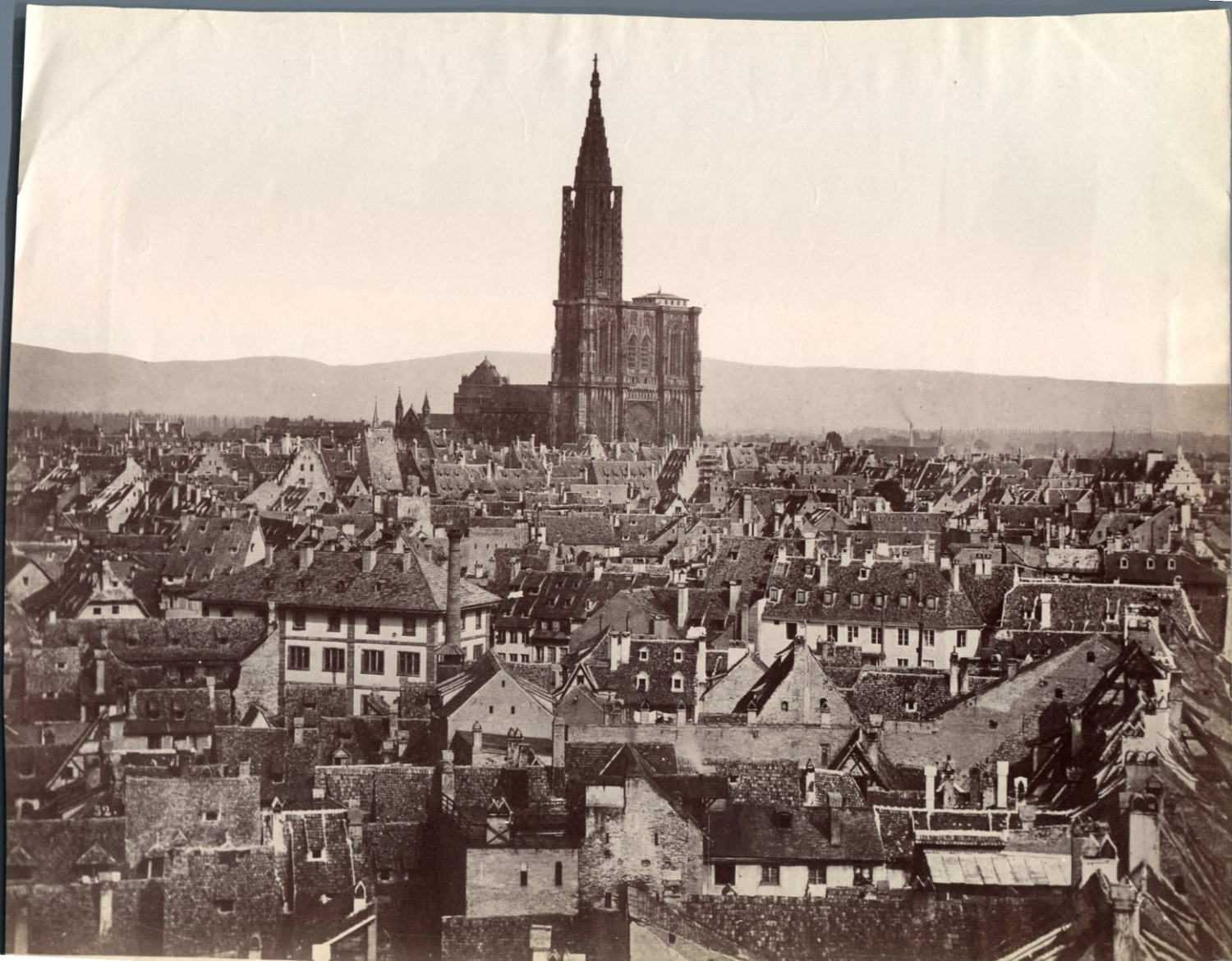 France, Strasbourg, Vintage Albumen Print General View  Albumin Print  