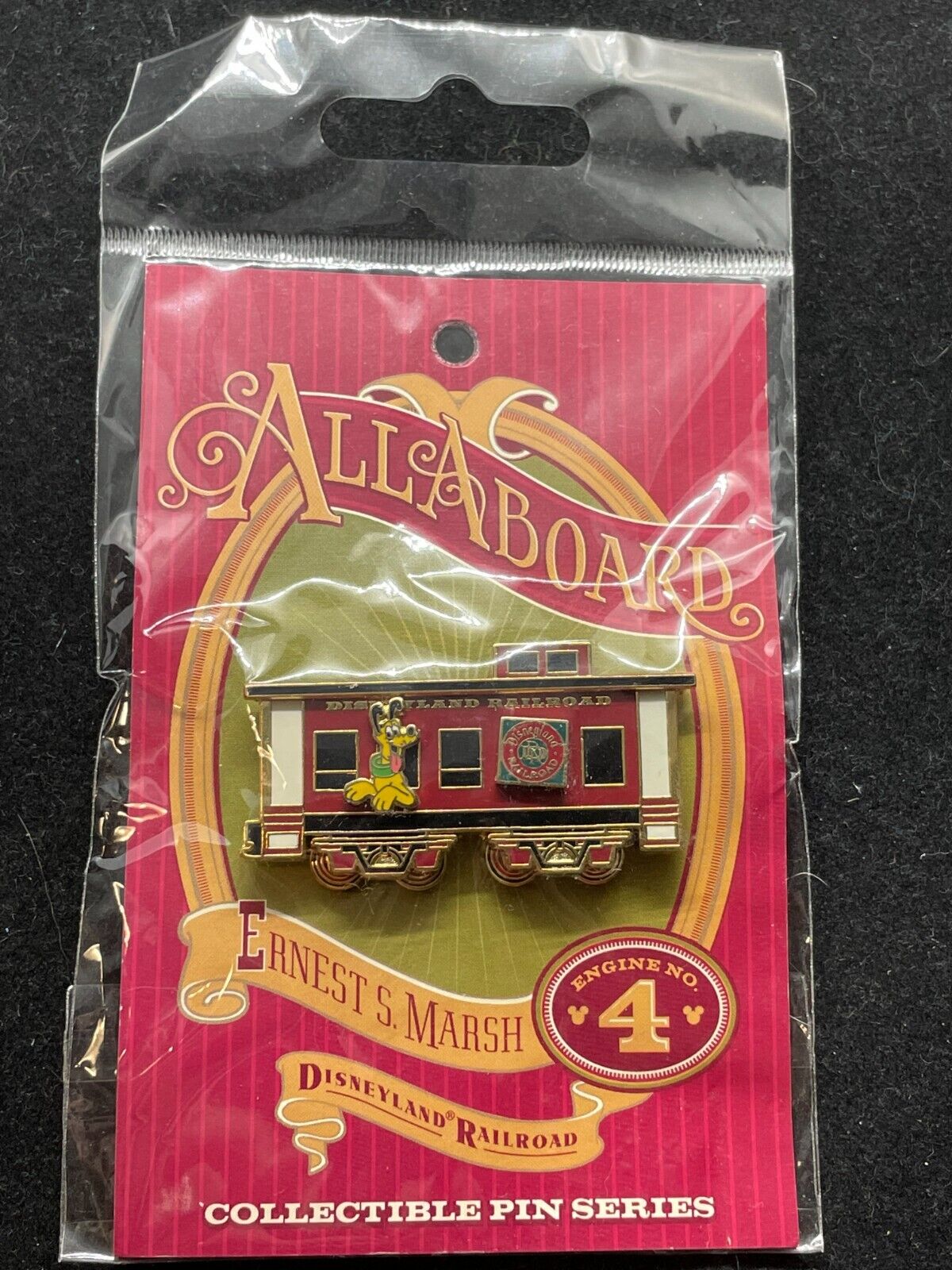 Disney Pin - DLR - All Aboard Ernest S. Marsh Train Pluto in Caboose 13641 LE