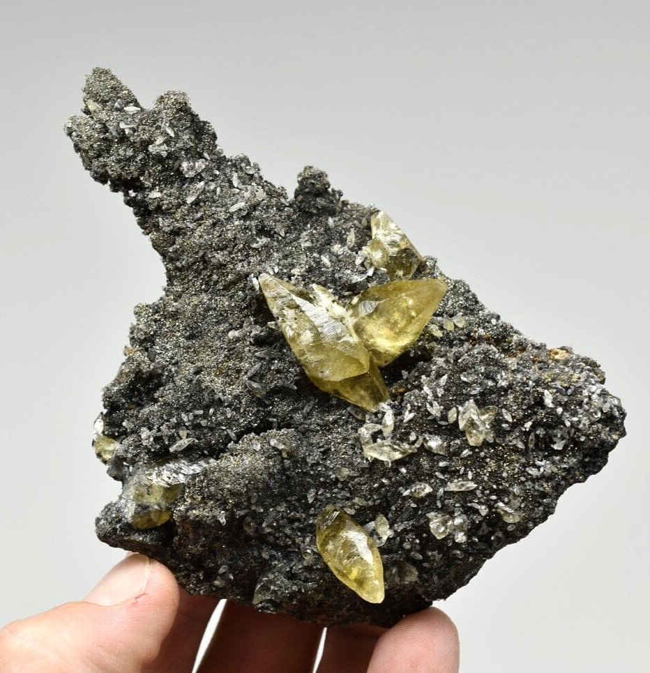 Calcite with Pyrite and Quartz - Casteel Mine, Iron Co., Missouri