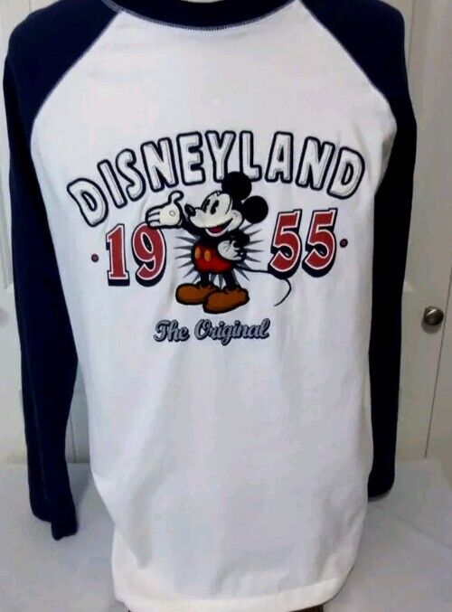 DISNEYLAND 1955/Vintage long sleeve jersey shirt embroidered Mickey/SMALL