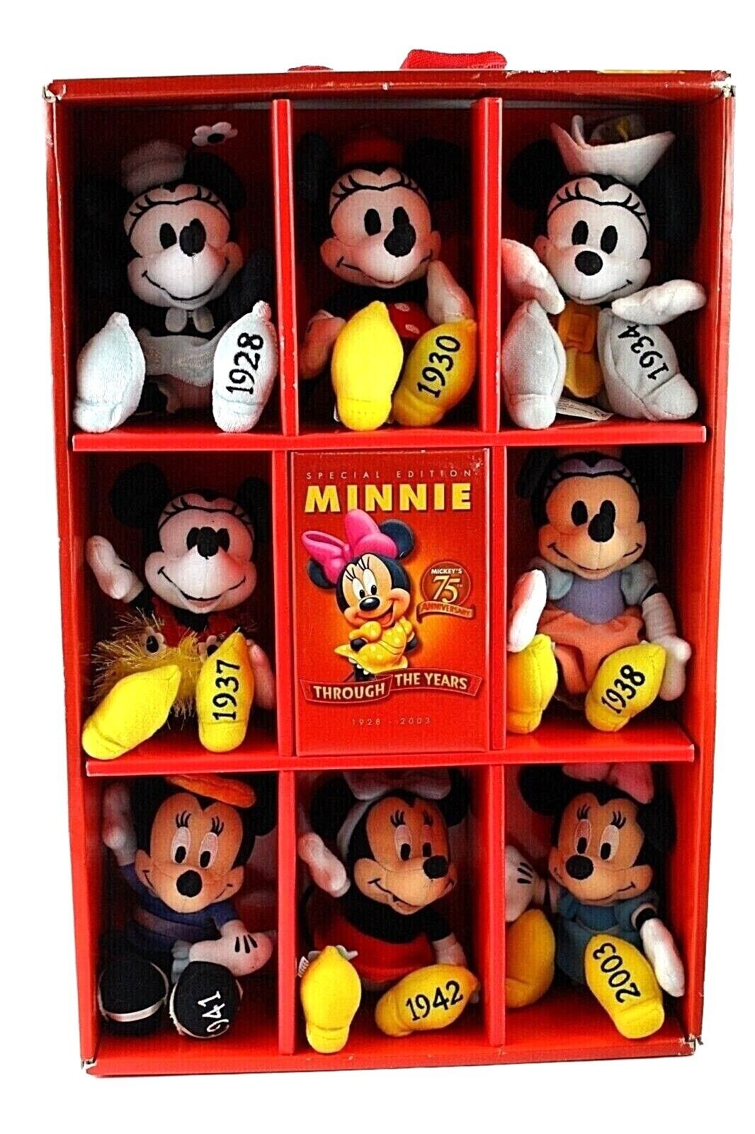 RARE Disney Minnie Mouse Through the Years Plush Special Ed 75th Anniversary