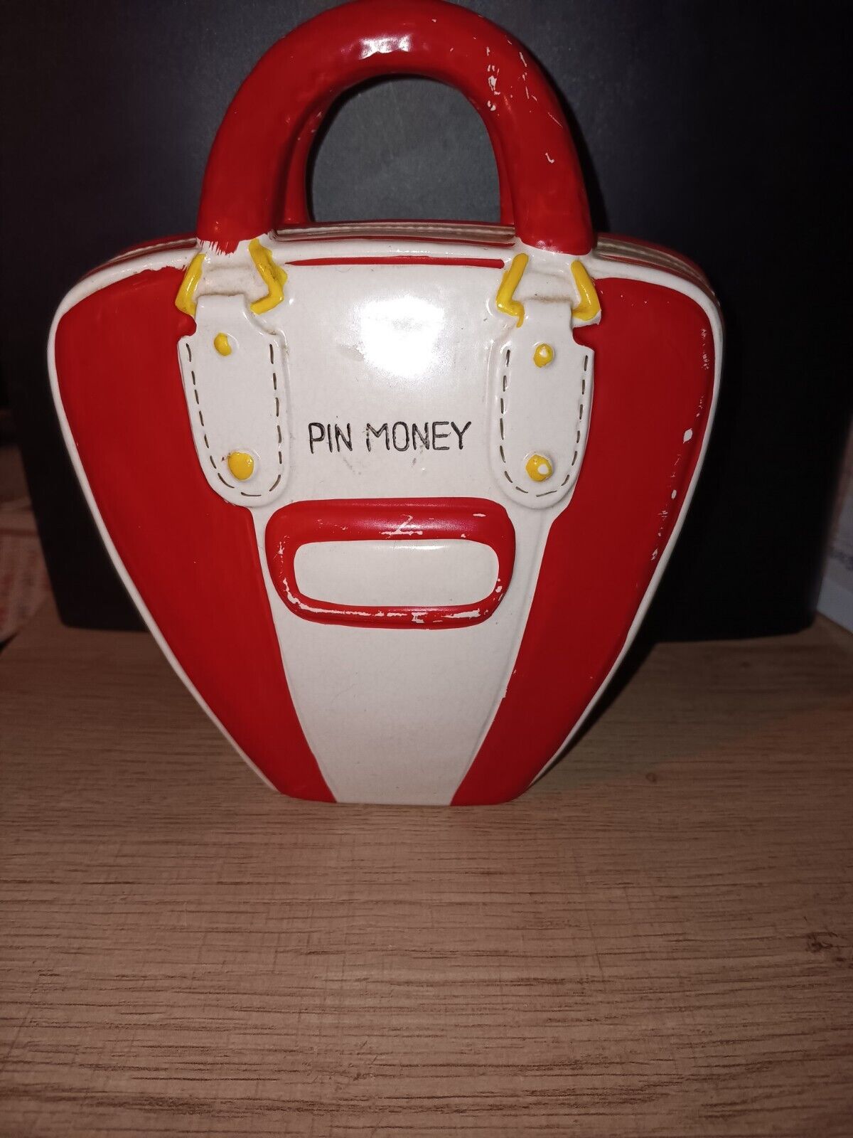 Vintage Lego Made In Japan Ceramic Bowling Bag Pin Money Piggy Saving Bank 