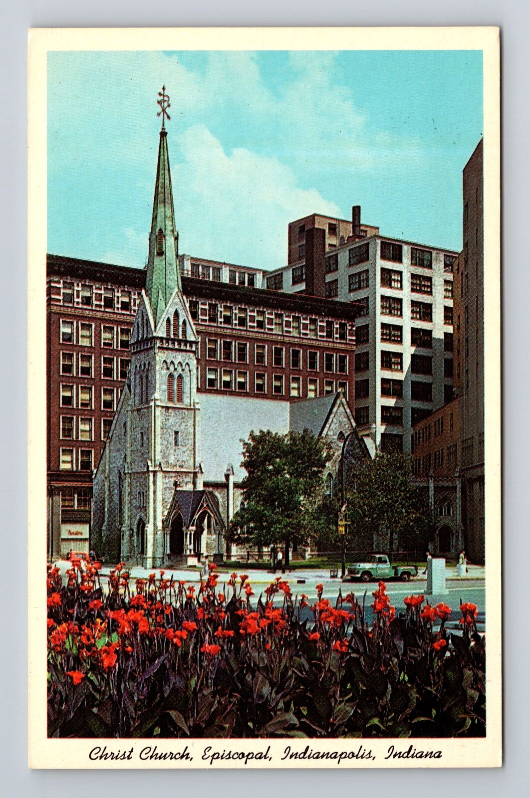 Indianapolis IN-Indiana, Christ Church Episcopal, Antique Vintage Postcard