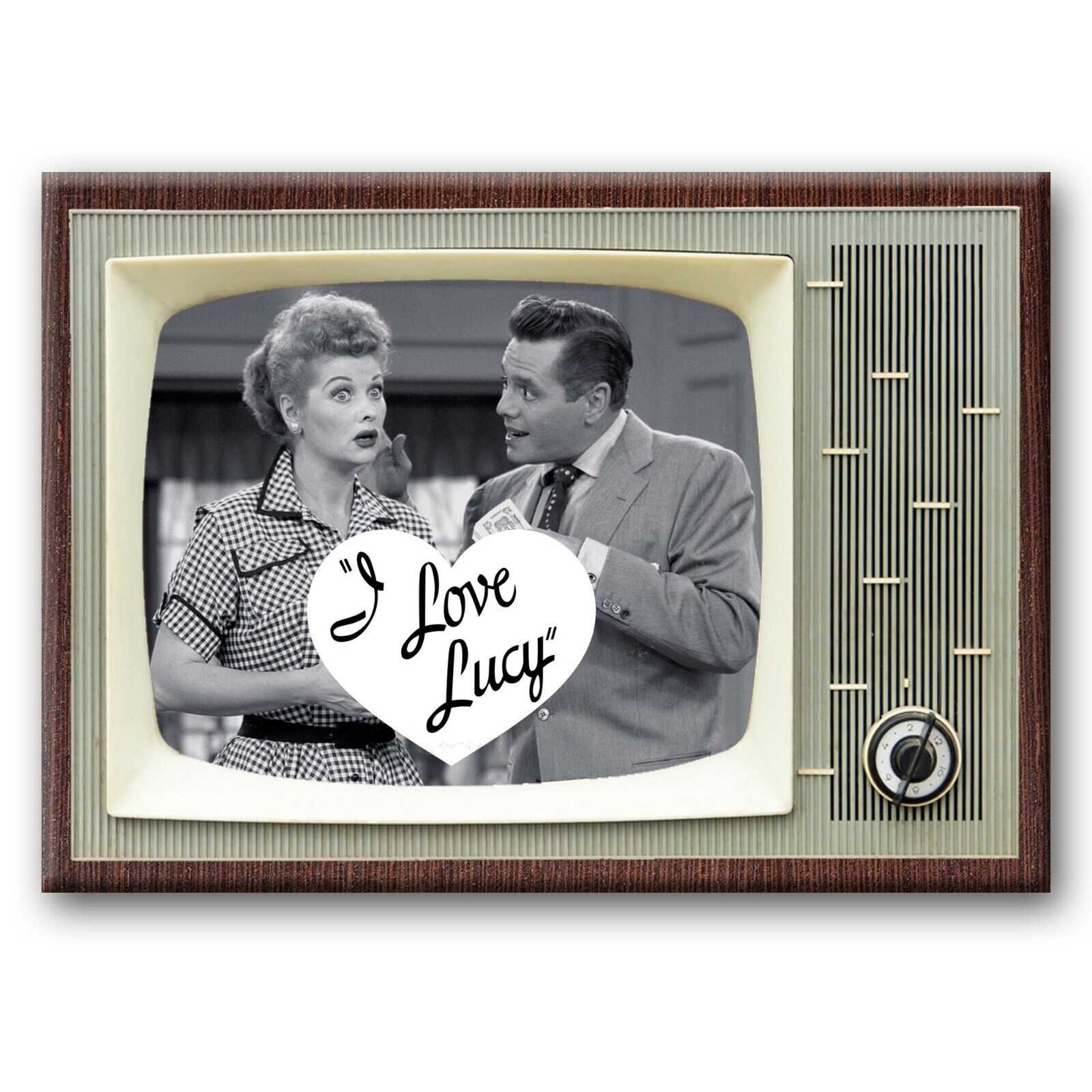I LOVE LUCY Classic TV 3.5 inches x 2.5 inches Steel Cased FRIDGE MAGNET