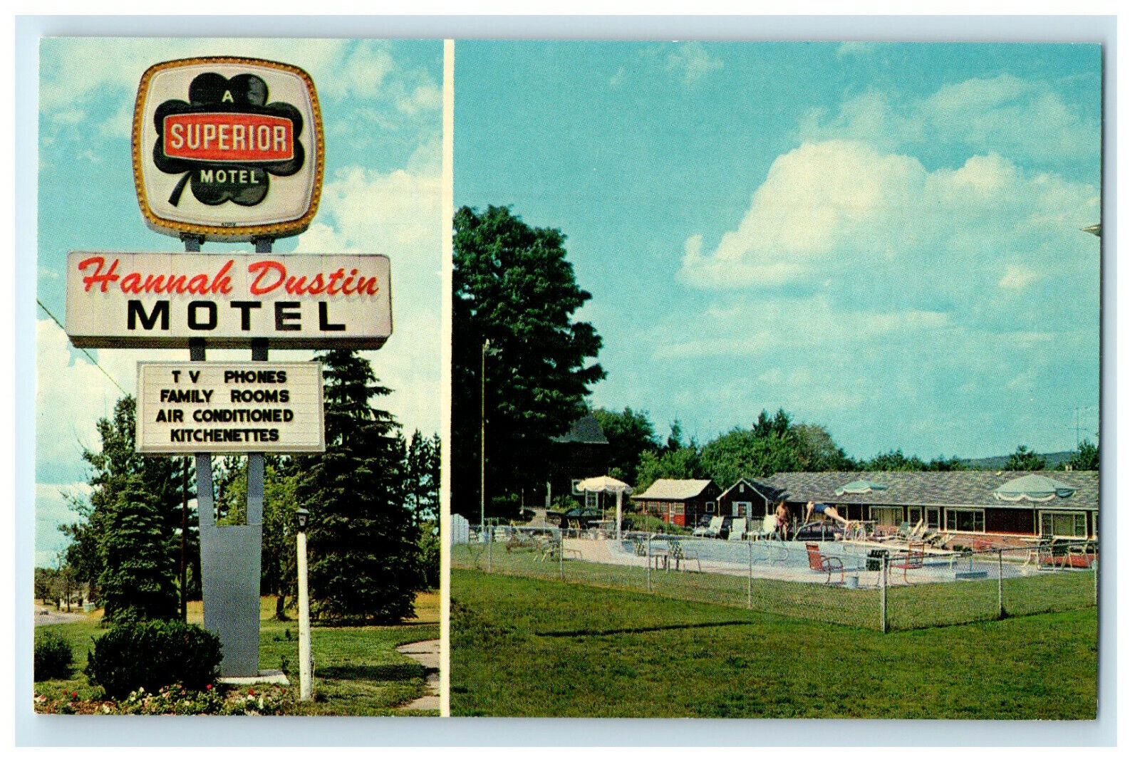 c1970s Hannah Dustin Motel, Nashua New Hampshire NH Unposted Postcard