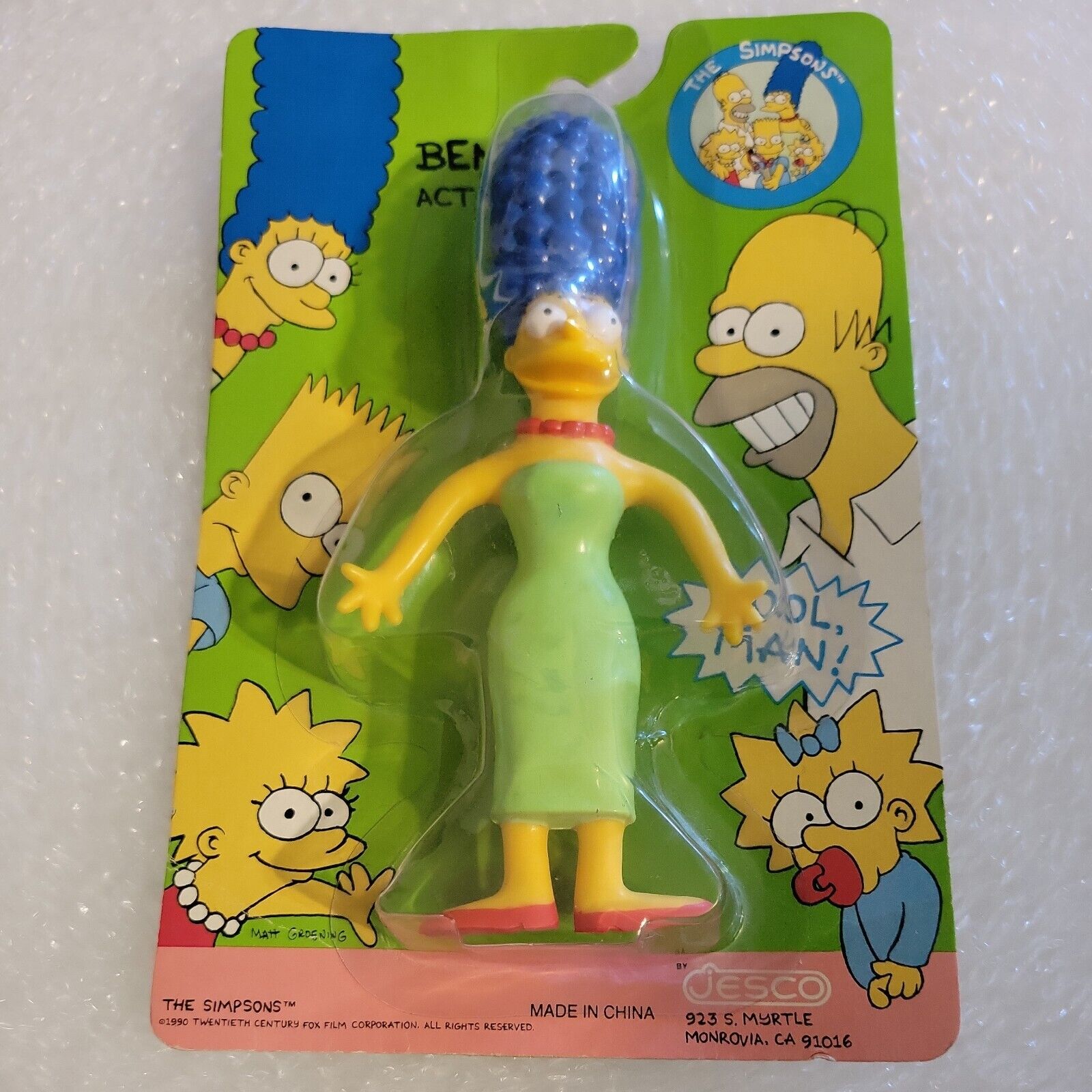 Vintage Marge Simpson 1990 Unopened Bendable Figure by Jesco 7\