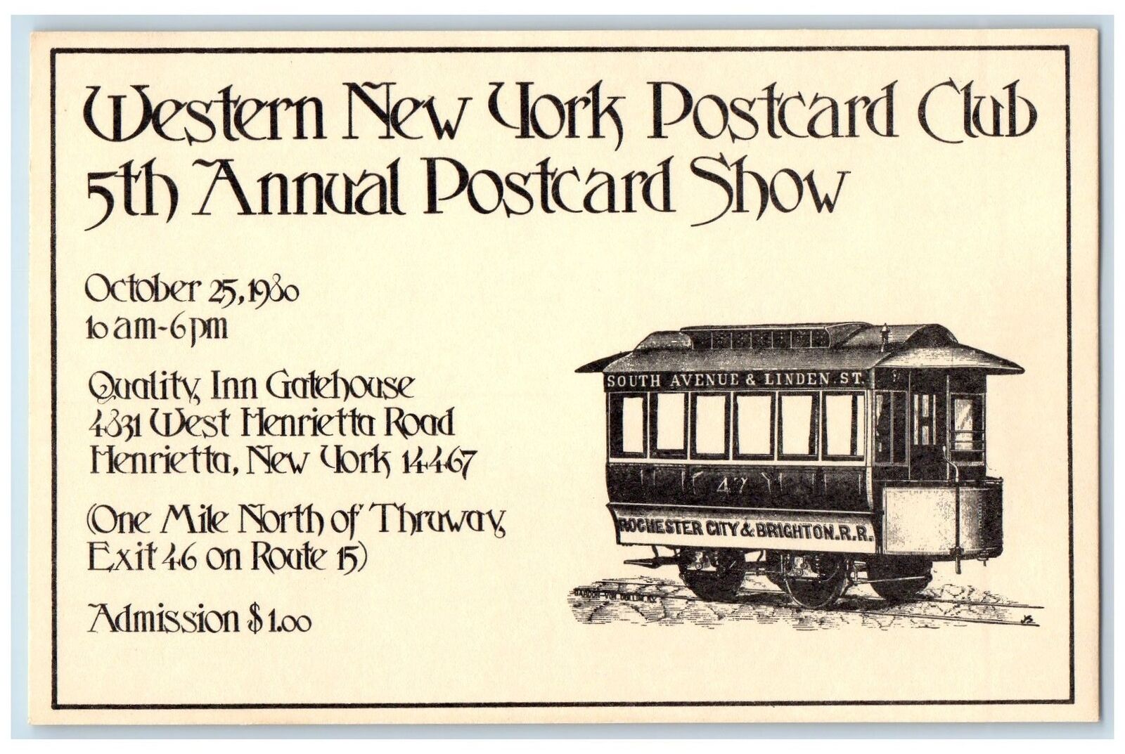 c1905 Western New York Postcard Club, Rochester City And Brighton R.R Train