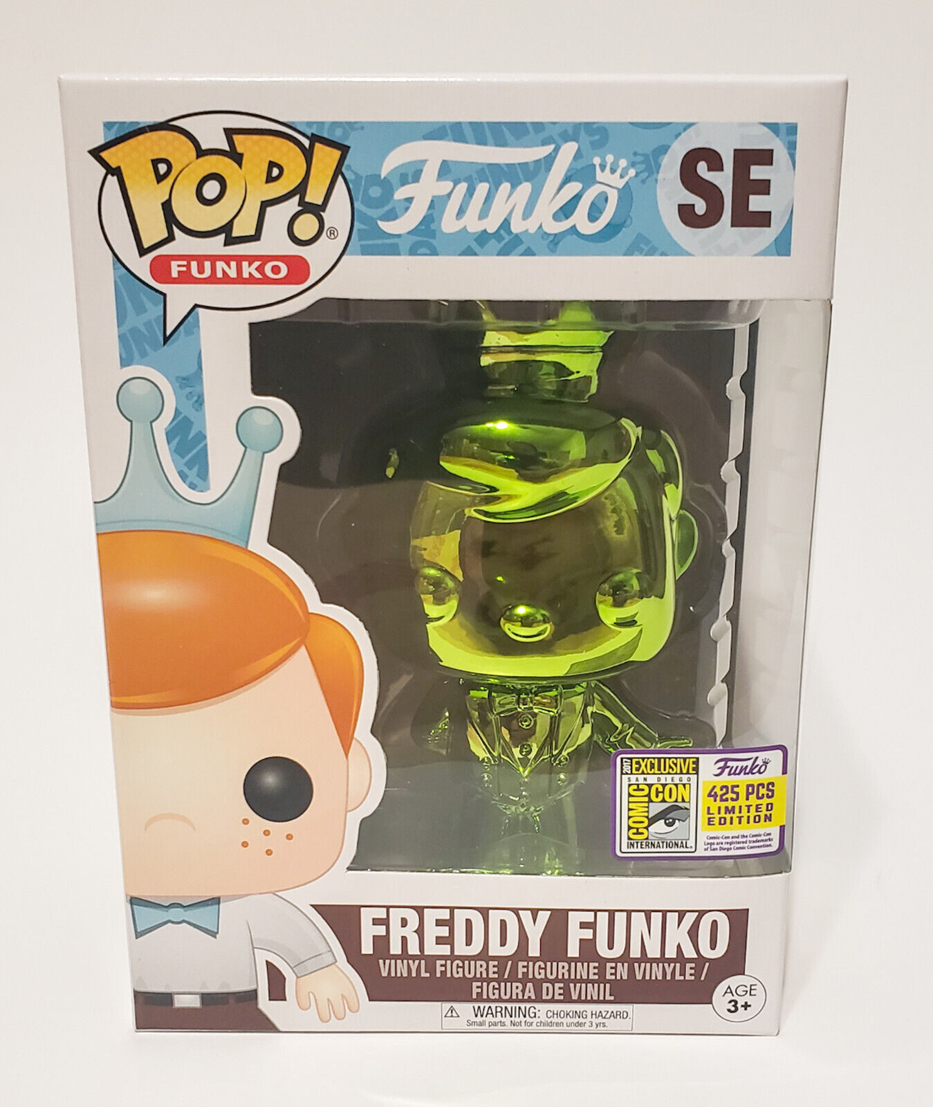 Funko Pop Vinyl: Freddy Funko Freddy Funko Green/Chrome- San Diego Comic 2017