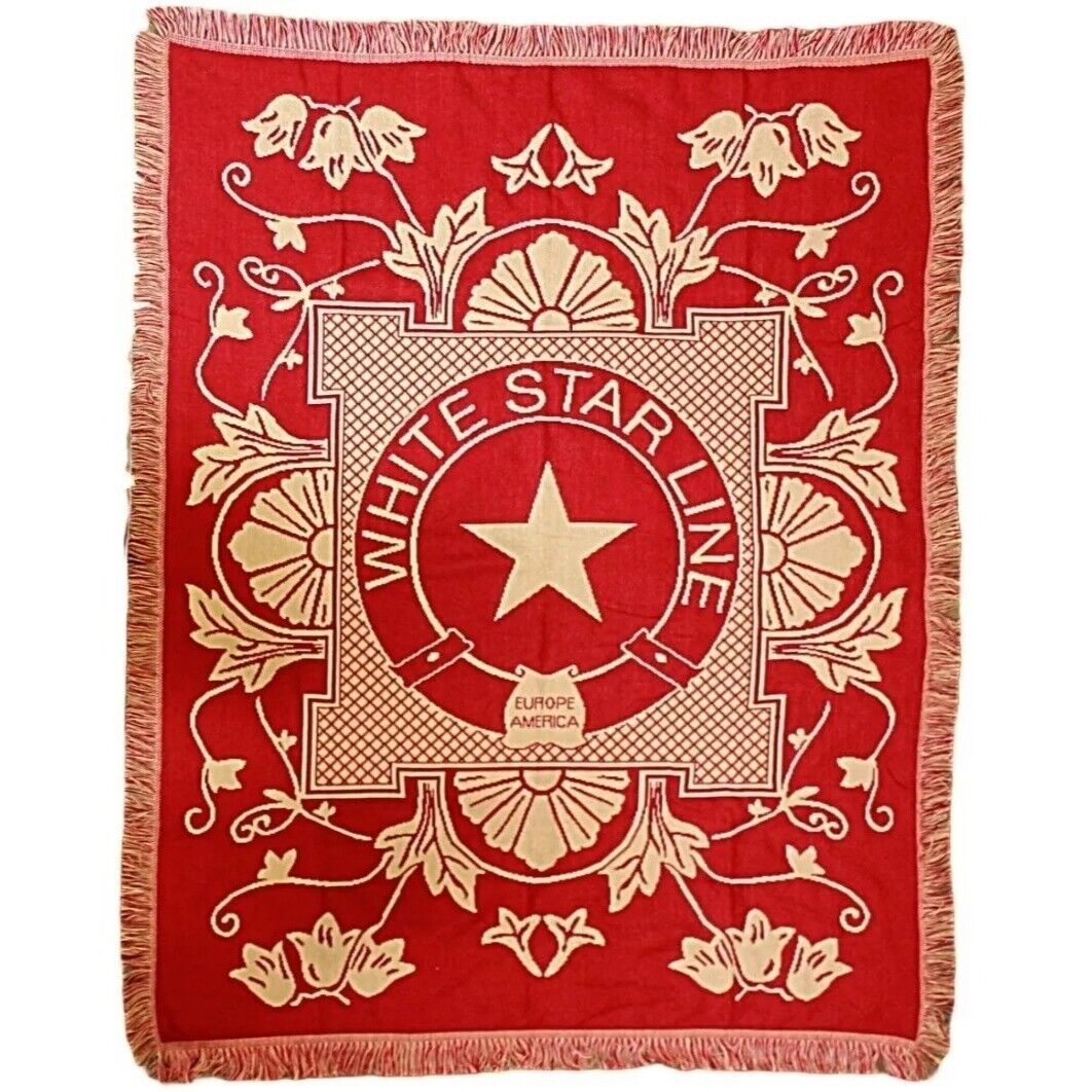 White Star Line RMS Olympic & Titanic Era Blanket As Used Onboard 70X50 Replica
