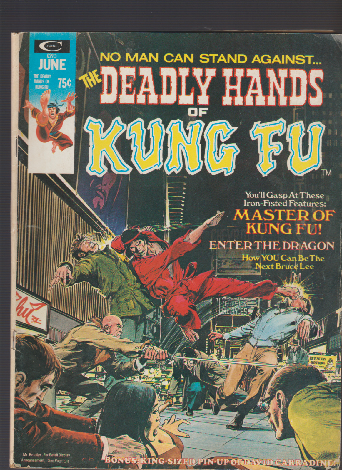 Deadly Hands of Kung Fu #2 (1974) Shang-Chi Master of Kung Fu Origin Bruce Lee