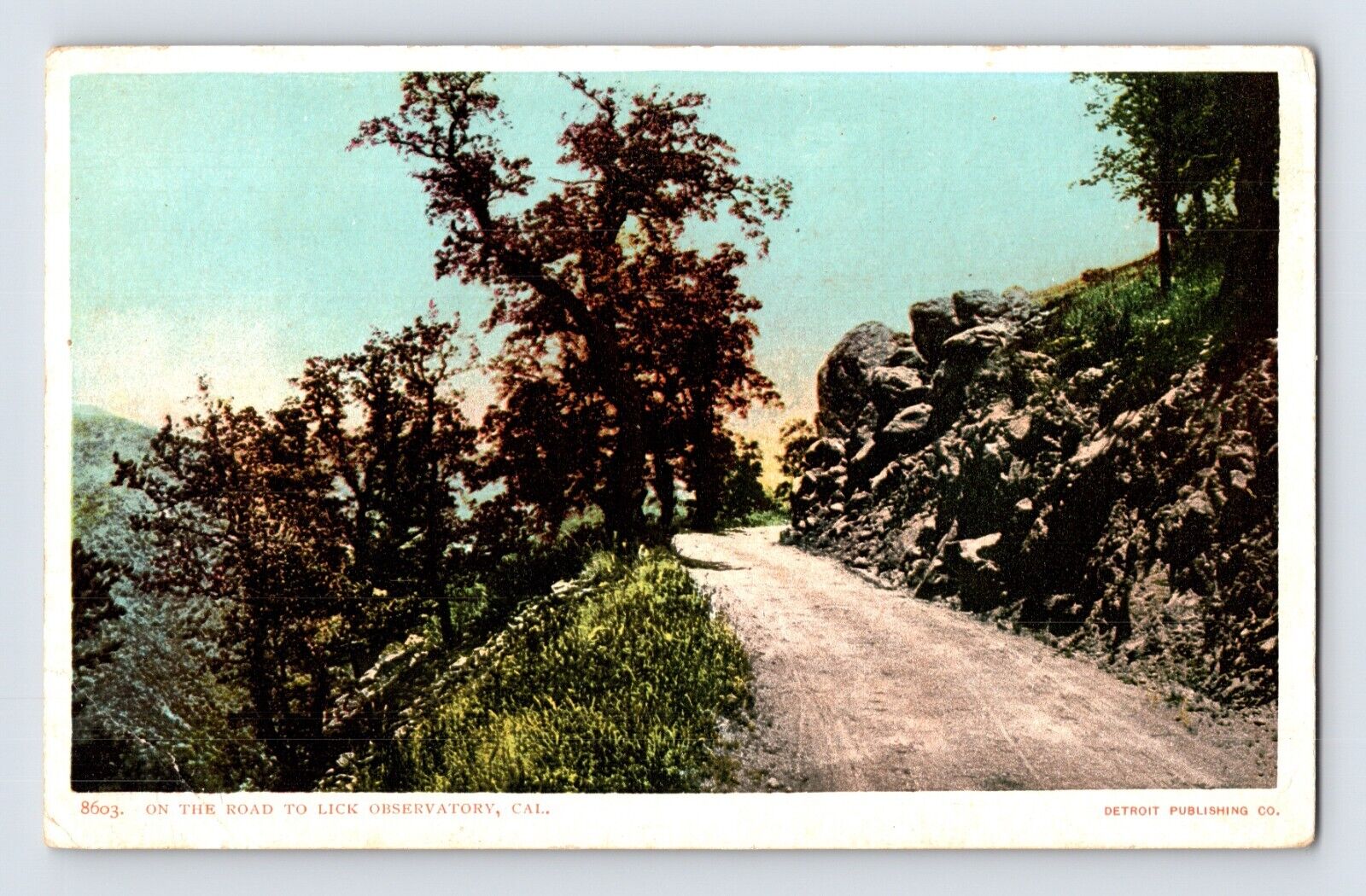 Postcard California Mt Hamilton CA Lick Observatory Road San Jose Pre-1907