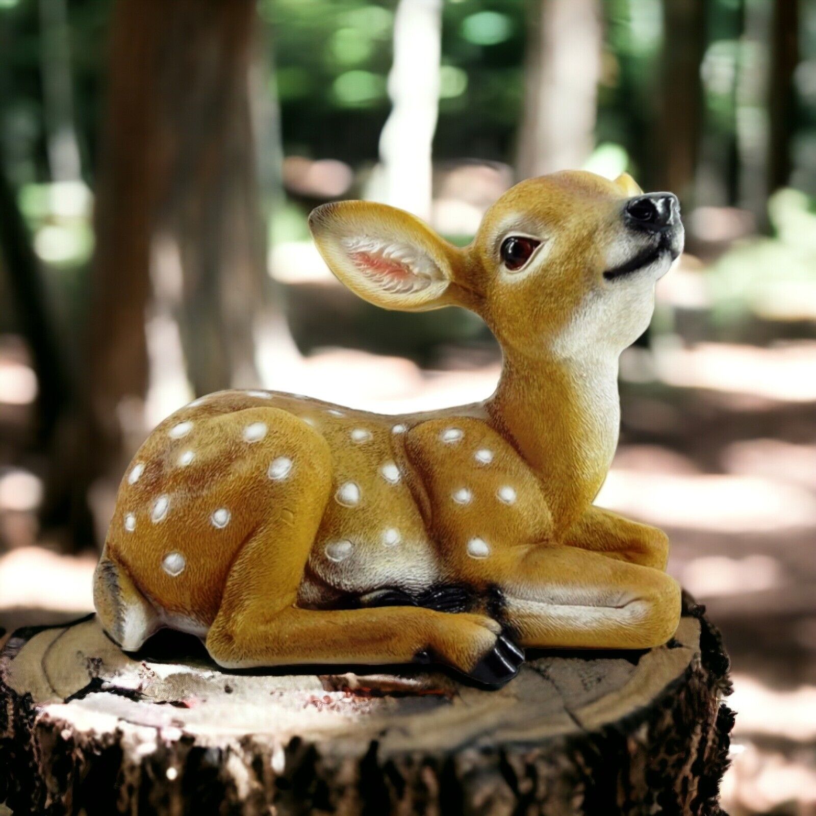 Adorable Baby Deer Decoration Figurine Fawn Ornament Collectable Statue Animal