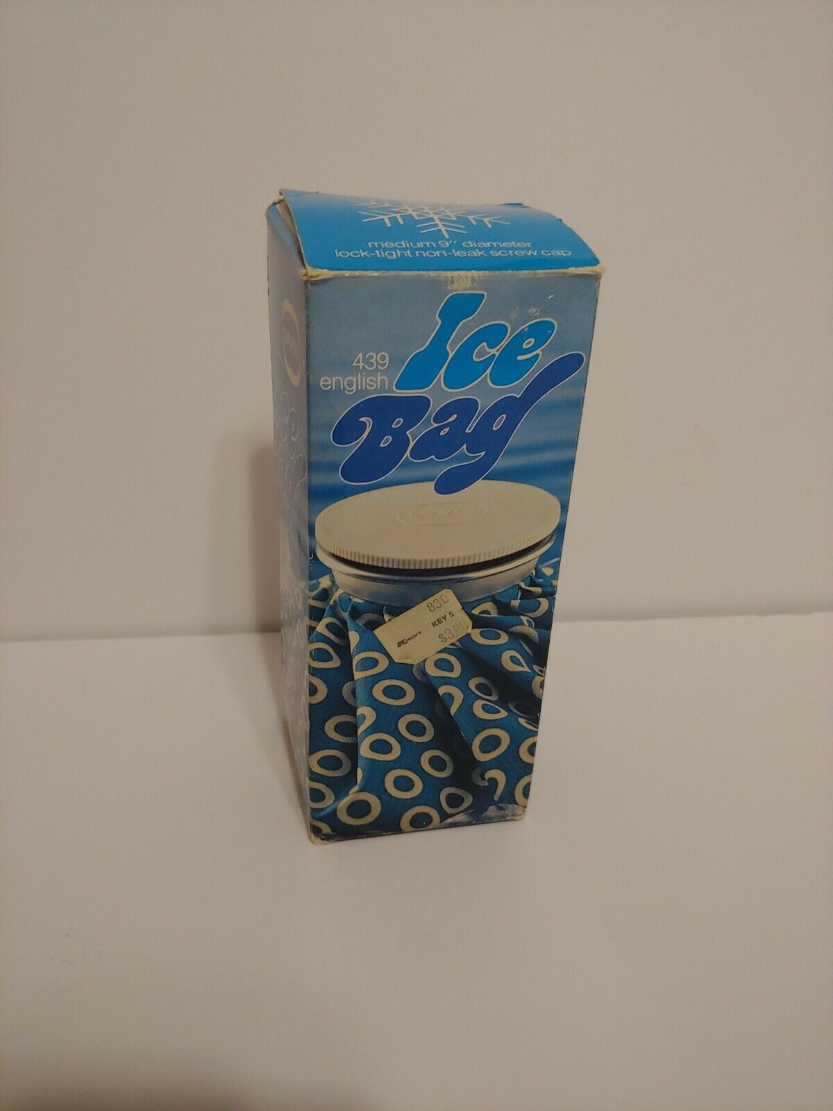 Vintage Davol Ice Bag Kmart Sticker Blue Medium 9\