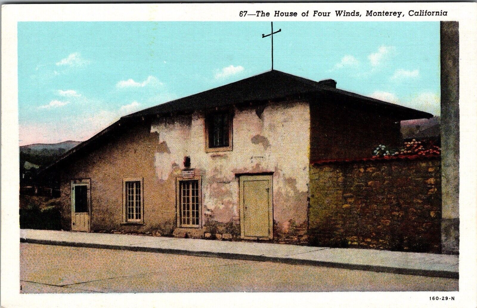 Postcard Monterey California c1920's House of Four Winds Thomas O. Larkin PC2