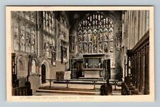 Stratford On Avon England, Trinity Church The Chancel Vintage Souvenir Postcard picture
