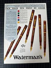 Vintage 1920s Waterman’s Pens Print Ad picture