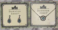 Disney Downton Abbey Blue Topaz Earrings & Necklace NOS picture
