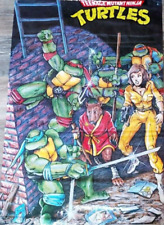 Vintage 1988 TMNT Teenage Mutant Ninja Turtles Poster - Mirage Studios - NEW NOS picture