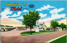 c1950s DODGE CITY, Kansas Postcard SHANGRI LA MOTEL Highway 50 Roadside Unused picture