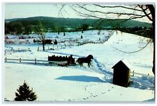 c1960s Salem Crofs Inn Restaurant Olde Brookfield Massachusetts MA Snow Postcard picture