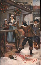 XMAS Arriving for Christmas Dinner Tuck Antique Postcard Vintage Post Card picture