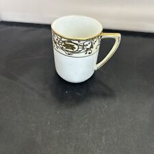 Noritake China Handpainted White and Gold Cup Made in Japan Vintage 2.75 picture