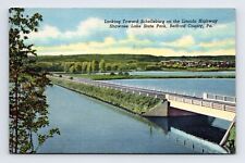 1953 Postcard Shawnee Lake PA Pennsylvania Lincoln Highway Bridge To Schellsburg picture