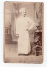Antique Cabinet Photo Man Chef Uniform Occupational San Francisco 1870s RARE picture