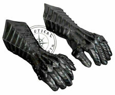 Gauntlet Gloves Armor Brass Accents Medieval Knight Crusader Steel gothic pirate picture