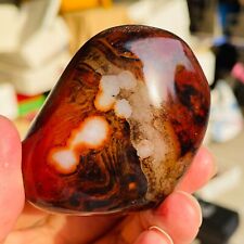 133g Large Natural Silk Banded Lace Sardonyx Agate Quartz Carnelian Crystal picture