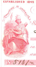 Newark Ohio Indian Princess Franklin Bank Certificate Of Deposit 1871  picture