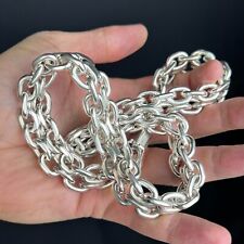 MASSIVE VINTAGE STERLING SILVER 925 Men's Women's Necklace Chain Jewelry 294 Gr picture