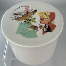 Oneida Deluxe Vintage Little Red Riding Hood and Bad Wolf Trinket Box 3210 picture