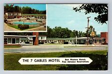 Burnside KY-Kentucky, 7 Gables Motel & Restaurant Advertising Vintage Postcard picture