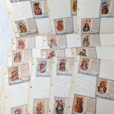 Vtg 1954 Red Man Chewing Tobacco Card Lot Complete Set 40 American Indian Chiefs picture