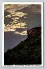 White Mts. NH-New Hampshire The Old Man the Mountains Night Vintage Postcard picture