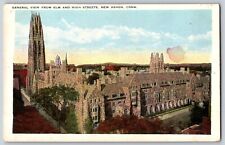 New Haven, Connecticut - General View from Elm & High Streets - Vintage Postcard picture