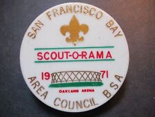 1971 San Francisco Bay Area Council plastic BSA boy scouts neckerchief slide picture