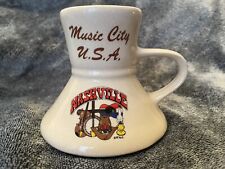 VTG Rare Nashville Music City USA Country Spill Proof Ceramic Coffee Mug 1970s picture