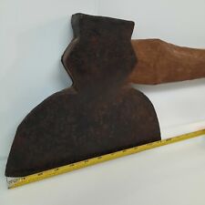Antique Broad Hewing Axe Hand Forged Head Unmarked 9.5