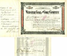 Webster Coal and Coke Co. issued to and signed by A.G. Edwards - Autographed Sto picture