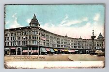 Indianapolis IN- Indiana, English Hotel, Advertisement Souvenir Vintage Postcard picture