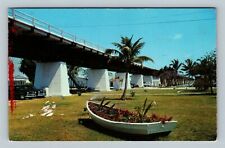 Key West FL, Seven Mile Bridge From Pigeon Key, Florida Vintage Postcard picture