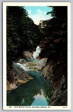 Lace Water Falls Natural Bridge Virginia Vintage Postcard-Bell Aerial View Photo picture