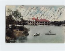 Postcard People Rowing Boats in Humboldt Park Chicago Illinois USA picture