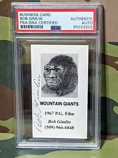 Bob Gimlin Filmed 'Bigfoot' PSA/DNA Authenticated Autograph Signed Business Card picture