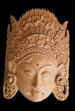 Balinese Handcarved Wood Mask of Sita Wife of Rama, 
